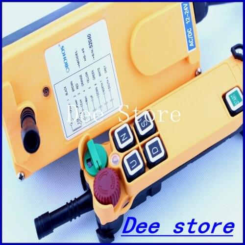 Free Shipping 4 Channel 1 Speed Hoist Crane Truck Radio Remote Control Push Button Switch System with E-Stop