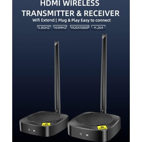 5.8GHz HDMI Wireless Transmitter and Receiver WIFI HDMI Extender 50m for TV/Projector