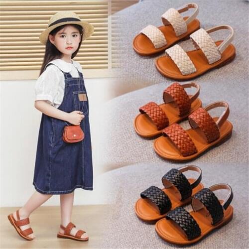 Girls' sandals summer fashion leisure little girl princess shoes new childrens shoes soft soled non slip infant walking shoes