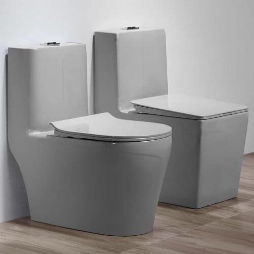 Household gray ordinary toilet flushing mute water-saving toilet siphon toilet ceramic color toilet