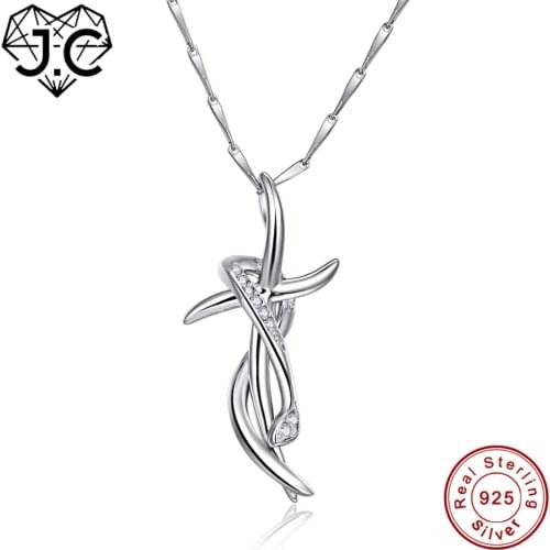 J.C Sample Exquisite White & Black Topaz Solid 925 Sterling Silver Necklace Fine Jewelry for Women/Men Wonderful Pendent