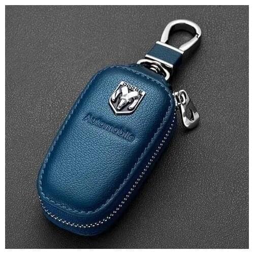 Leather Car Logo Key Cover Remote Key Case For Dodge Avenger Caliber Caravan Challenger Charger Dart Durango Journey Nitro car