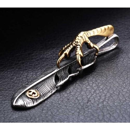 Cool Eagl Claw Feather pendant For Man Stainless Steel Unique chain Necklace jewelry