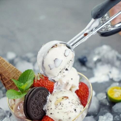 Fashion Ice Cream Spoon Eco-friendly Labor-saving Stainless Steel Thick Watermelon Fruit Scoop Supplies for Kitchen 2 Colors