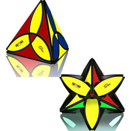 MofangGe QiYi cube Clover Pyramid Magic cube puzzle Pyramorphix educational toy professional speed game cubes gift