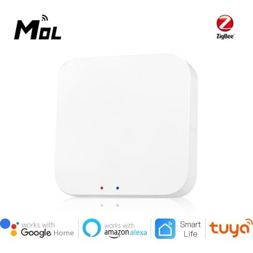 MOL Tuya Zigbee Bridge Smart Home Wired Zigbee Gateway Hub Remote Control Devices Via Smart Life APP Works with Alexa GoogleHome