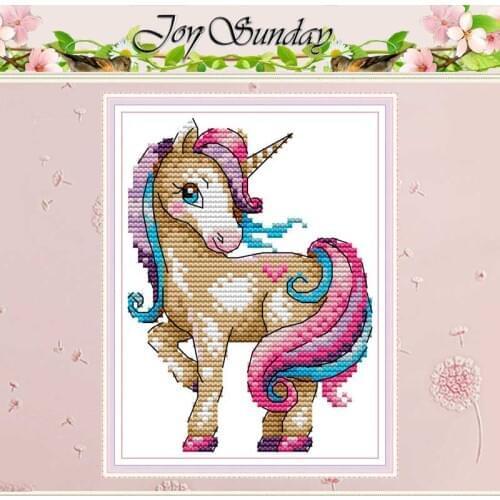 The Magical Unicorn Counted Cross Stitch 11CT Printed 14CT Cross Stitch Sets Chinese Cross-stitch Kits Embroidery Needlework