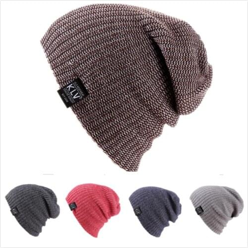 New Winter Men Women Baggy Warm Crochet Winter Wool Knit Ski Beanie Skull Slouchy Caps Hat