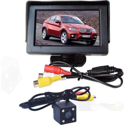 Parking Monitor TFT LCD Car Monitor Sun Shield 4.3 Inch Screen with CCD Night Rear View Camera for opel astra h for Seat Leon