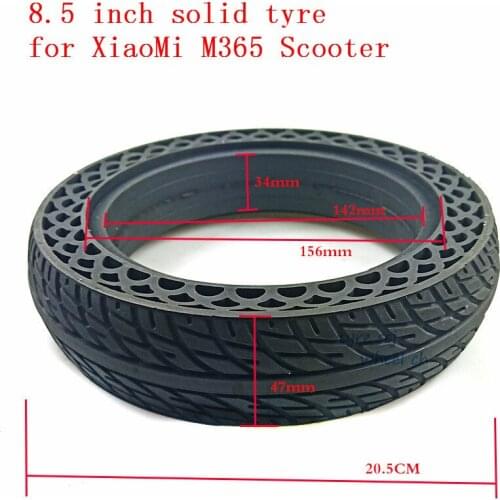 Electric Scooter Porous Tire for XIAOMI Rubber Tyre Explosion-proof 8.5in Solid Rubber Tire for Xiaomi Mijia M365