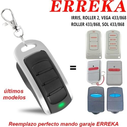 The latest upgrade V15.0 Garage Control For ERREKA IRRIS ROLLER SOL VEGA LUNA RESON 433 MHz 868MHz Door Command Transmitter