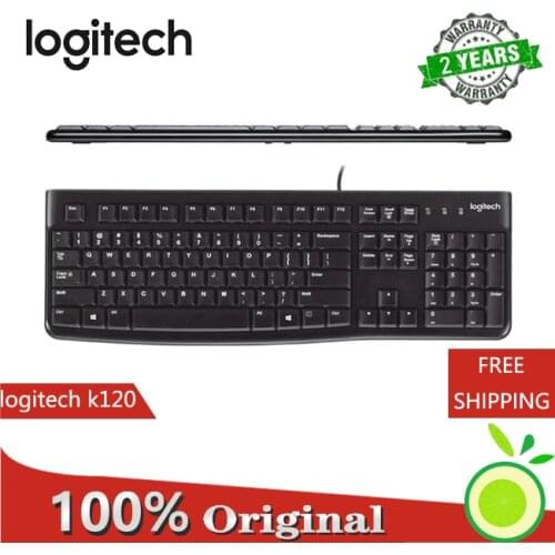 Logitech K120 PC Computer USB Wired Keyboard For Computer Waterproof Keyboard