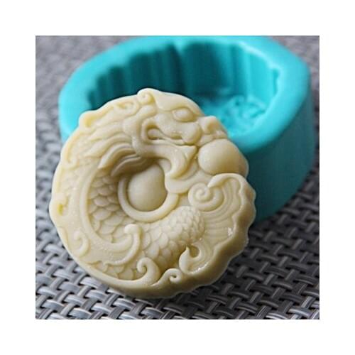 Silicon Soap Mold Soap Mould Essential Oil Soap Round Mold Dragon DIY Craft Handmade Silicone Silicone Rubber PRZY Eco-friendly