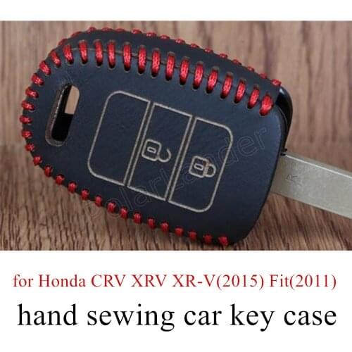 Only Red Only Red new brand fit for Honda CRV XRV XRV(2015) Fit(2011) Vezel(2015) hand sewing leather car key case cover