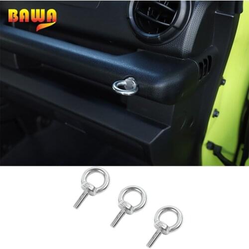 BAWA Interior Mouldings Car Center Console Screw Hook Cover Accessories for Suzuki Jimny 2019-2020