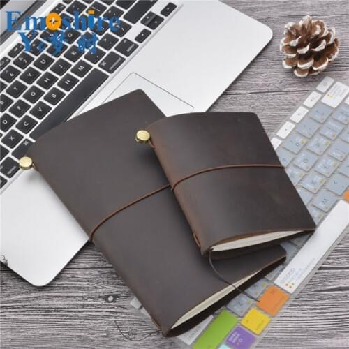 High Quality Leather Notebook Retro Carved Leather Notebook Creative Hand Note Book Manual Loose-leaf Journal Memo Pad N149