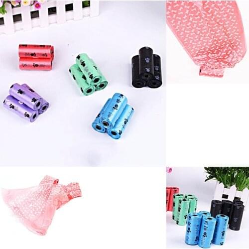 1 Roll Pet Waste Poop Bags Pick Up Dog Cat Waste Poop Poo Pet Garbage Rubbish Bags Degradable Clean-up Bags For Pet Home Clean