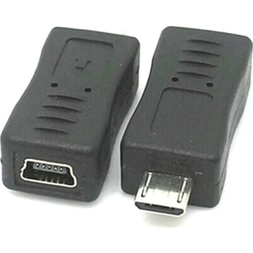 10pcs Micro Usb Male Type To Mini Usb Female Charger Adapter Connector