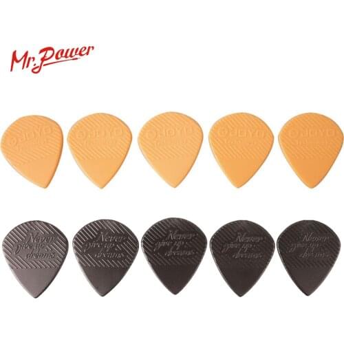 10Pcs JOYO Non-slip Guitar Picks Jazz Plectrum For Electric Acoustic Guitar Bass Folk Yellow Black Anti Wear Durability Plectrum