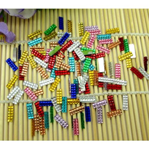 1000Pcs Mixed Rectangle Bling Resin Decoration Crafts Flatback Cabochon Scrapbooking Embellishments Beads Diy Accessories