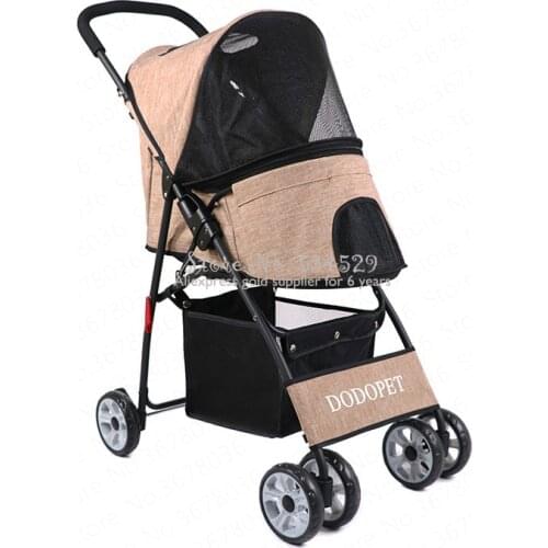 17%Pet stroller small Teddy stroller dog out portable stroller compact cat stroller light