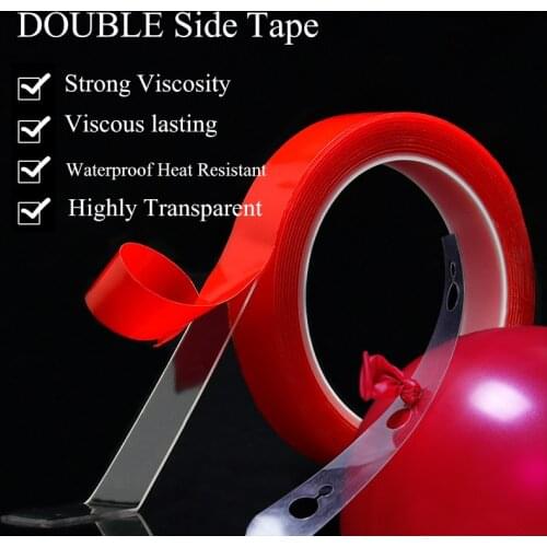 300cm Transparent Silicone Double Sided Tape Sticker For Car High Strength High Strength Tape Party Balloon Decoration Supplies