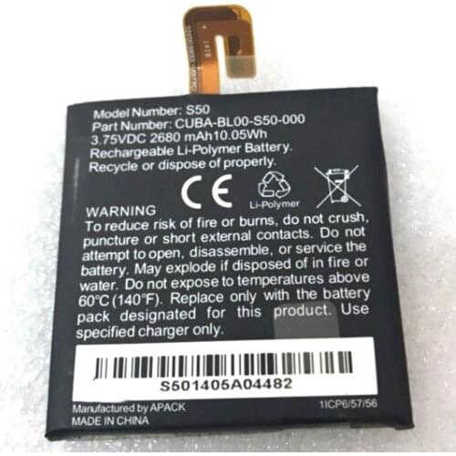 Original size Battery 2680mah CUBA-BL00-S50-000 S50 battery for Caterpillar Cat S50 Mobile phone batteries+tools
