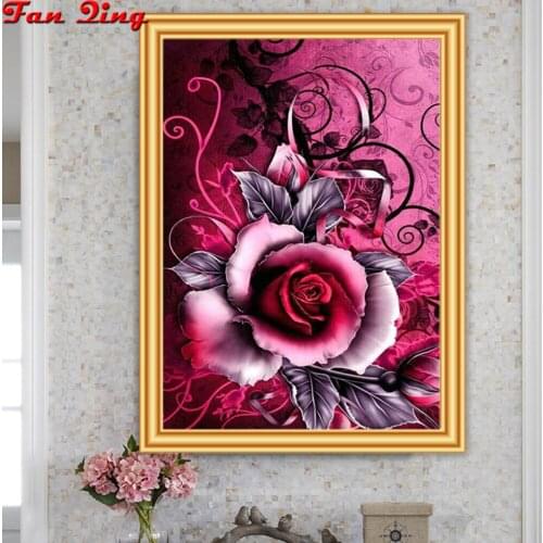 Diamond Embroidery Flowers Handmade Diamond Painting Rose Picture Of Rhinestones Diamond Mosaic Home Decor Crafts Gift