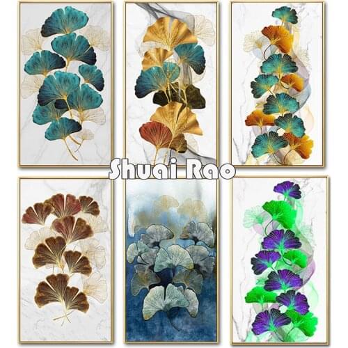 Golden Leaf Abstract diamond Painting 5d Diy square round drill diamond art cross-stitch diamond embroidery rhinestones 3d Gift