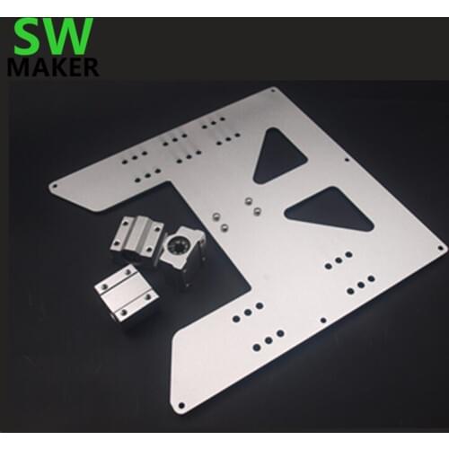 SWMAKER Anet A8 A6 3D Printer Upgrade Y Carriage Anodized Aluminum Plate with timing clamp Igus Drylin RJ4JP-01-08 block kit