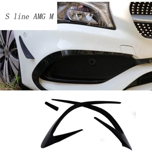 Car styling fog lamps grille slats auto fog lights cover Stickers decoration strips for Mercedes Benz CLA Class C117 Accessories