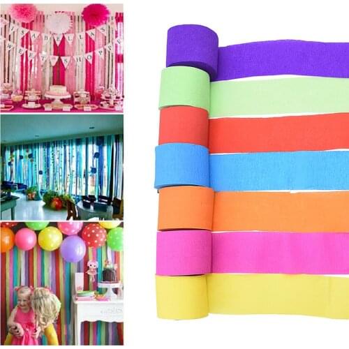 Behogar 24 Rolls Streamer Crepe Paper Garland Set for Wedding Birthday Party Baby Shower Venue Decor DIY Flower Gift Packing