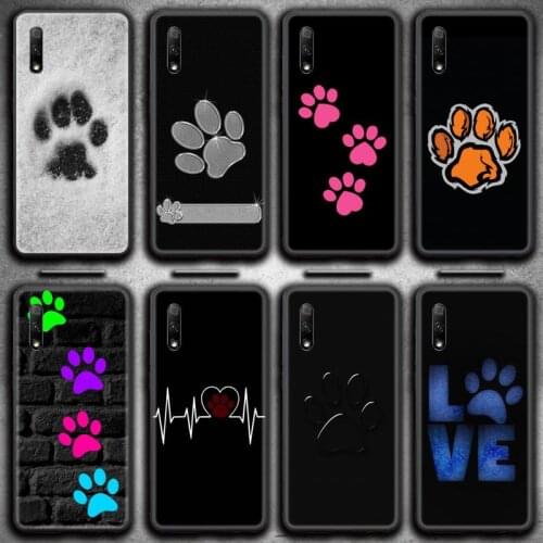 Dog footprint Paw Colorful Phone Case for Huawei Honor 30 20 10 9 8 8x 8c v30 Lite view 7A pro