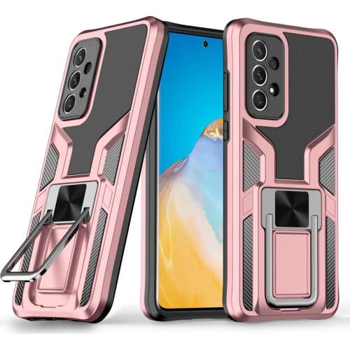 For Etui Samsung A72 4G 2021 Back Case Ring Holder Military Shockproof Cover for Samsung Galaxy A72 Case A 72 SM-A725 SM-A726 5G