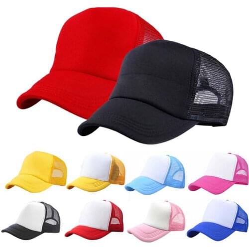 Cotton Outdoor Childrens Kids Plain Baseball Cap Hat Adjustable Sun Hat for Toddler Girls Boys
