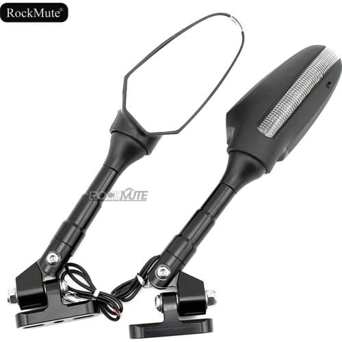 For BMW S1000RR 2010-2018 Motorcycle Adjustable Side Rear View Mirror LED Turn Signal Rearview Mirrors