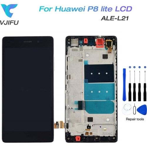 For HUAWEI P8 Lite LCD Display Touch Screen Digitizer with Frame For HUAWEI P8lite Display GRA-L09 P8 Lite Display ALE-L21 LCD