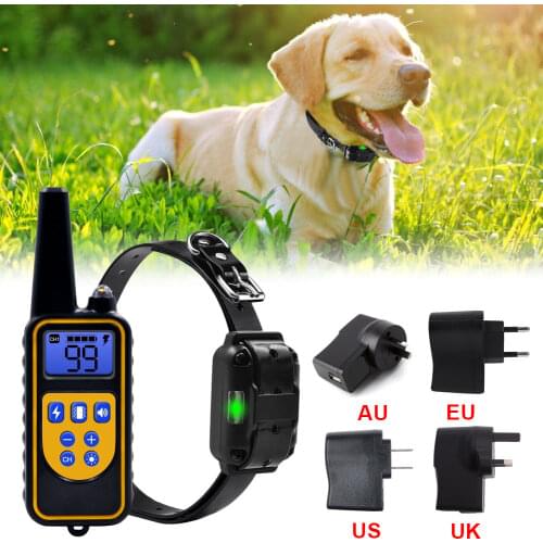 800m Electric Dog Training Collar Pet Remote Control Waterproof Rechargeable With LCD Display For All Size Shock Vibration Sound