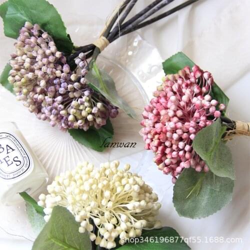 Simulation Berry Artificial Latex Hydrangea Flower Bouquet Photography Props Wedding Decoratios Homes Artificial Berries Bouquet