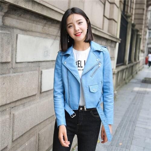 PU Leather Jacket Women Fashion Brand Moto Biker Coat Short Faux Leather Jackets Plus Size Female Streetwear Fashion Outerwear