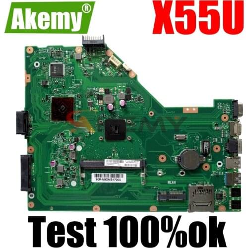 AKEMY X55U Laptop Motherboard For ASUS X55U Original Mainboard