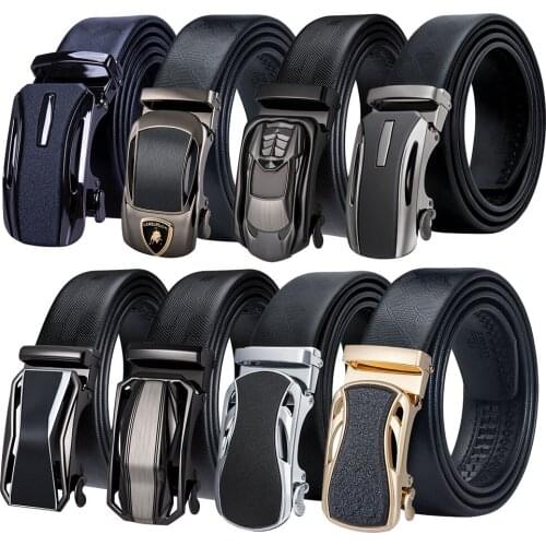 New Fashion Designers Automatic Buckle Genuine 100% Leather Luxury Belts Business Male Alloy Buckle Belts for Men Barry.wang 3.5
