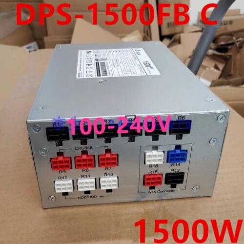 New PSU For Delta 80plus Gold Support dual CPU 4-way 2080Ti 1500W Power Supply DPS-1500FB C