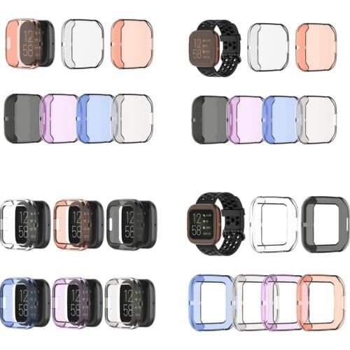 New TPU Silicone case for Fitbit Versa 2 Smart watch Protective Cover Versa 2 Full Screen Shell Cases Replaceable Accessories