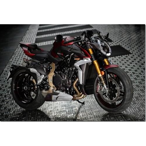 Agusta Brutale 1000 Serie ORO Sport Motorcycle Canvas Painting Vehicle Poster Wall Pictures Print For Living Room