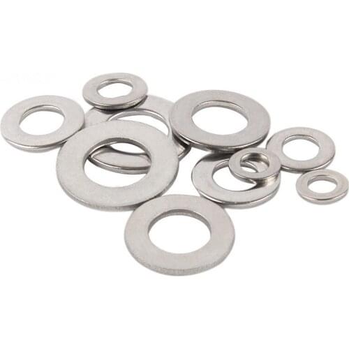 500pcs 304 Stainless Steel Flat Washers Gasket Electrical Connections Tools Set
