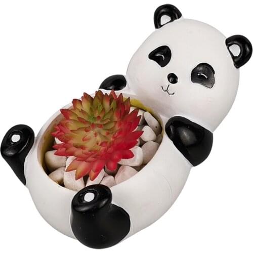 PRZY 3D Panda Planter Molds Animals silicone Flowerpot Mould Handmade Concrete Plaster Mold Creative Succulent Clay Molds