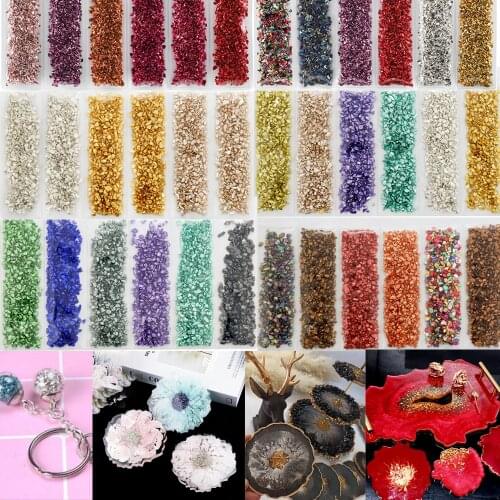 1Set Multi-color Mixied Crushed Glass Broken Stones Glass Crushed Stone Epoxy Resin Mold Filling For DIY Jewelry Making Supplier