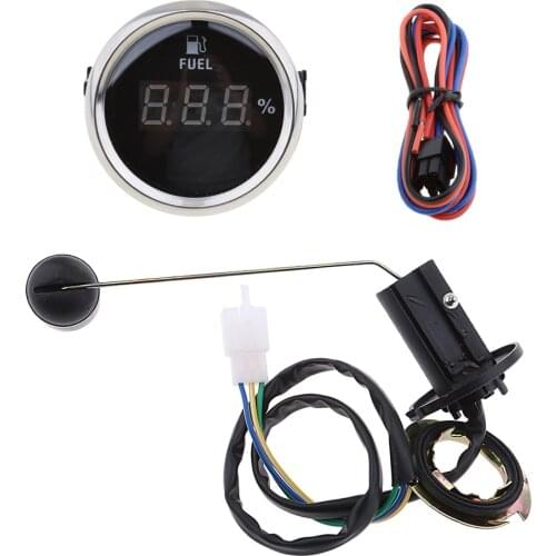 Adjustable Fuel Level Sender Sending Unit + 2inch Fuel Level Gauge Meter