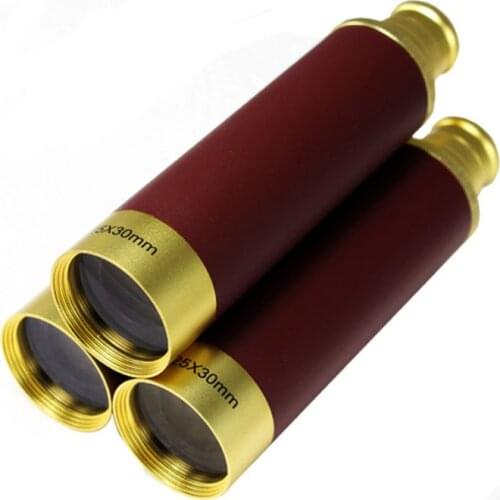 Retro Telescope Zoomable 25x30 Pocket Monocular Portable Captain Spyglass